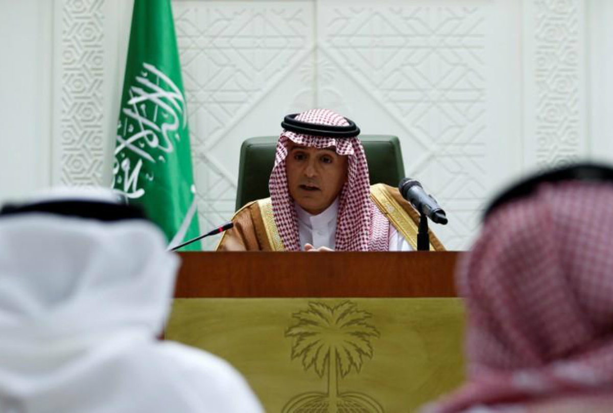Saudi Arabia's Foreign Minister Adel Al-Jubeir speaks during a news conference in Riyadh, Saudi Arabia August 8, 2018. REUTERS/Faisal Al Nasser