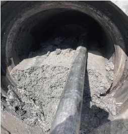 Black powder in a pipeline after pigging