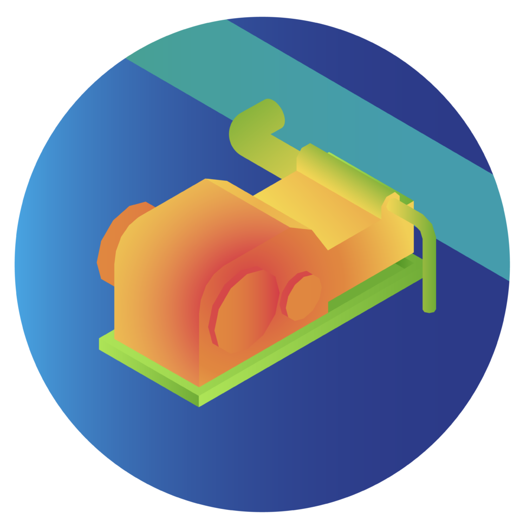 thermal image of generator overheating