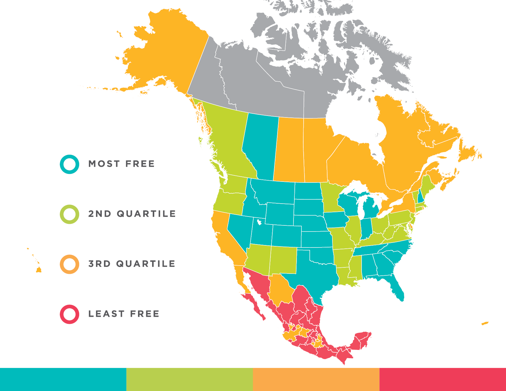 economic freedom of north america 2024 fraser institute infographic