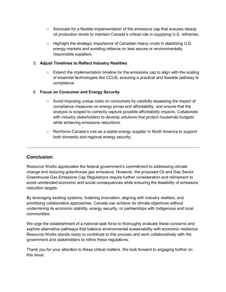 oil and gas sector greenhouse gas emissions cap regulations notice of objection pg 4