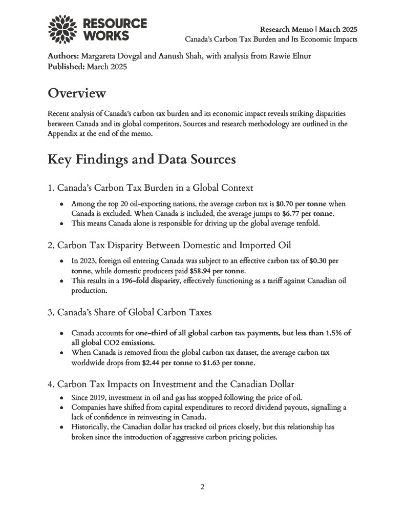 canada’s carbon tax burden and its economic impacts march 2025 2