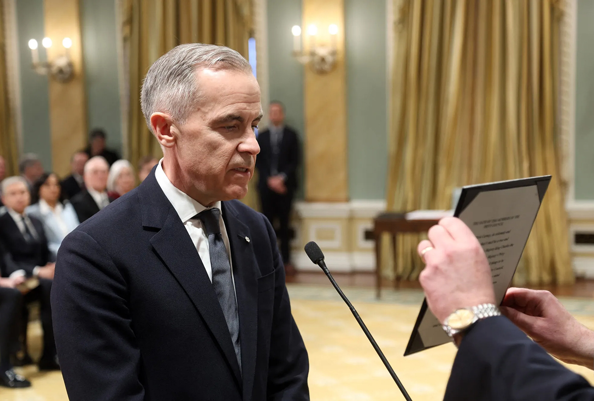 carney sworn in as canada leader with trade ruling agenda 1200x810