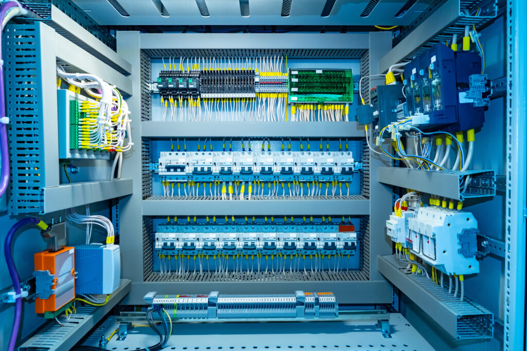 switchboard equipment. shield for enterprise automation. concept