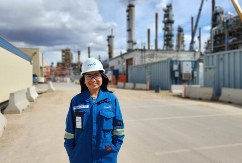 cec marjorie mallare at imperial oil's strathcona refinery 1200x810