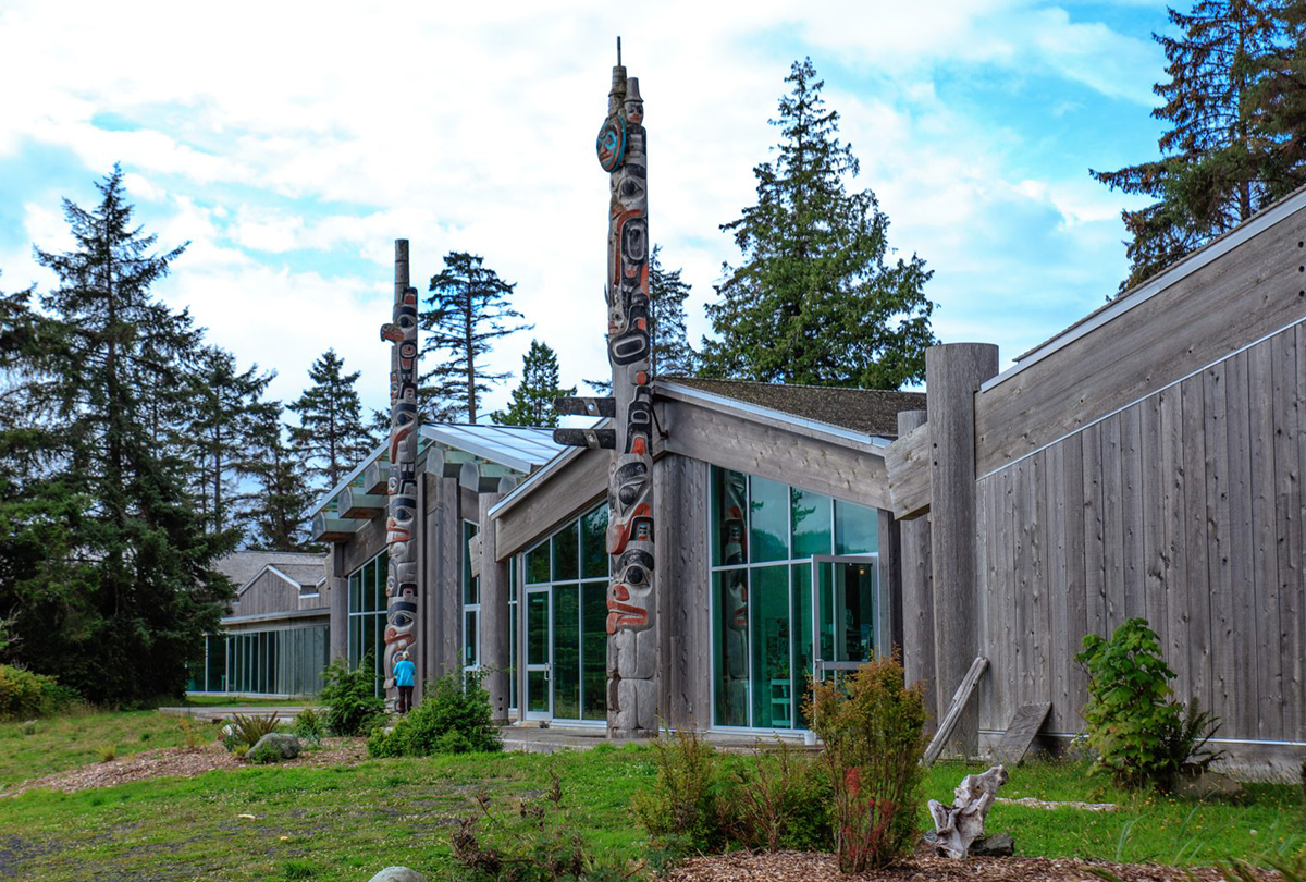 haida gwaii queen charlotte islands graham island scenes around the haida heritage centre the museum buildings 1200x810