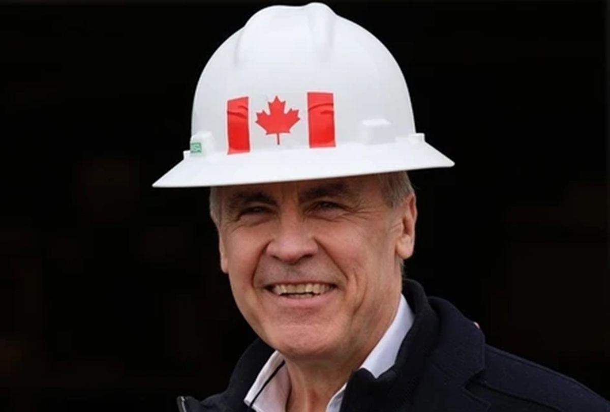 prime minister mark carney hard hat