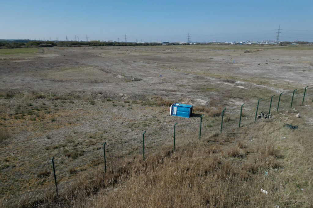 a view shows the site of velocys's planned sustainable aviation fuel production facility in immingham