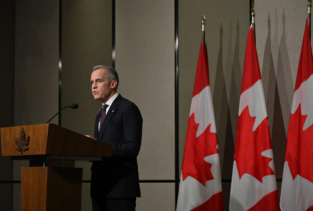 canada's prime minister mark carney speaks at a news conference 1200x810