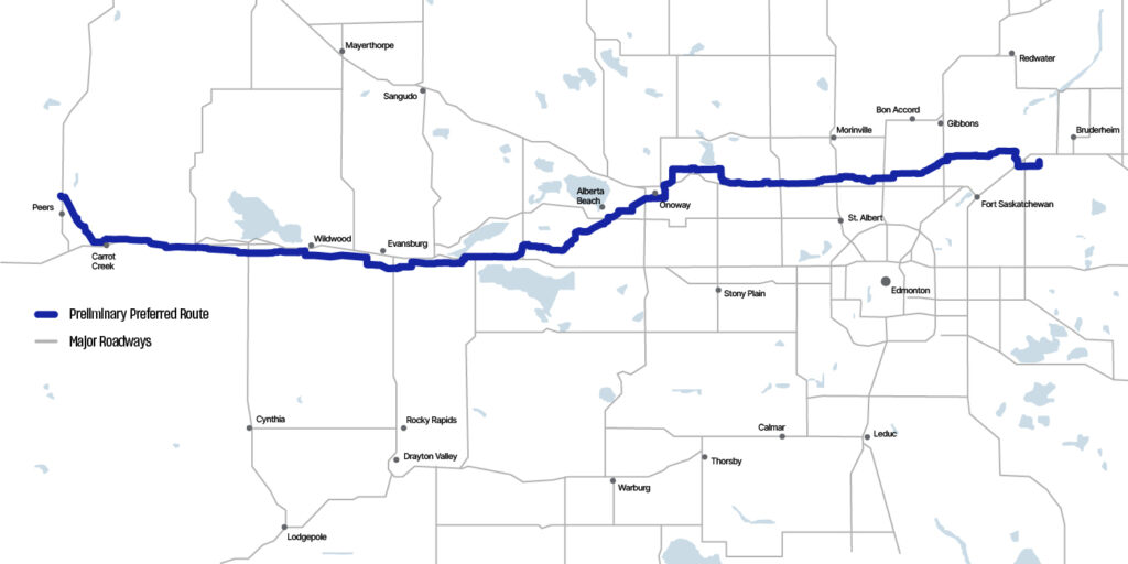 yellowhead mainline route map