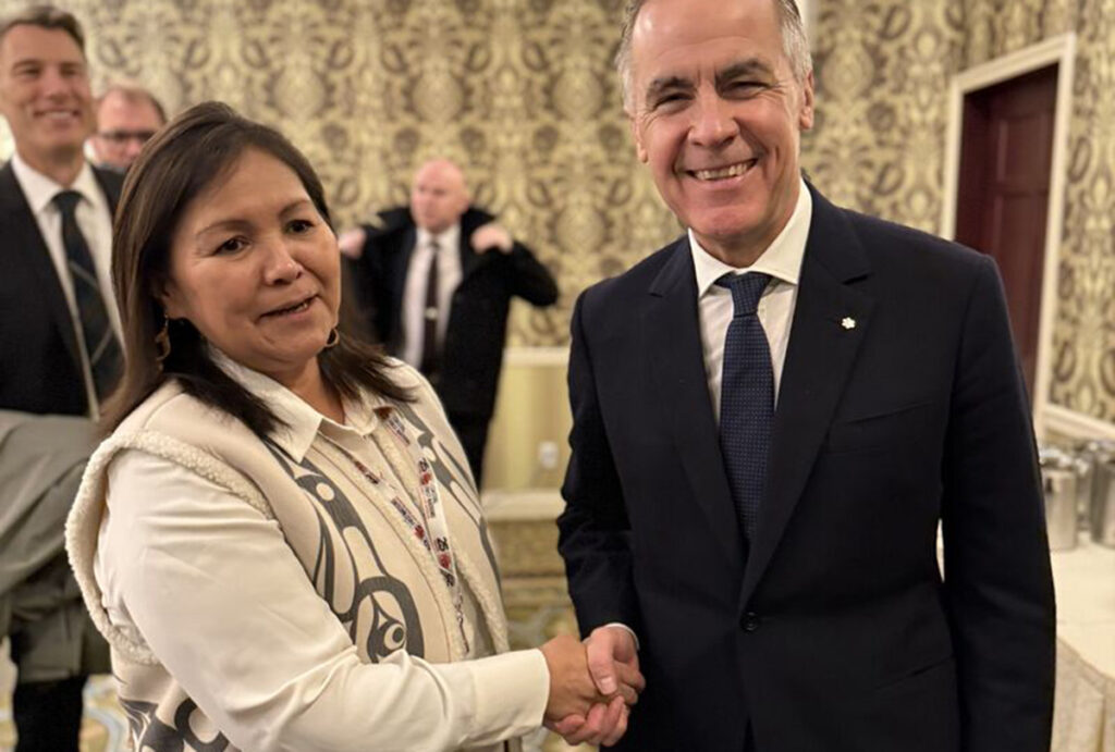 carney handshake gitxaała nation elected chief councillor linda innes 1200x810