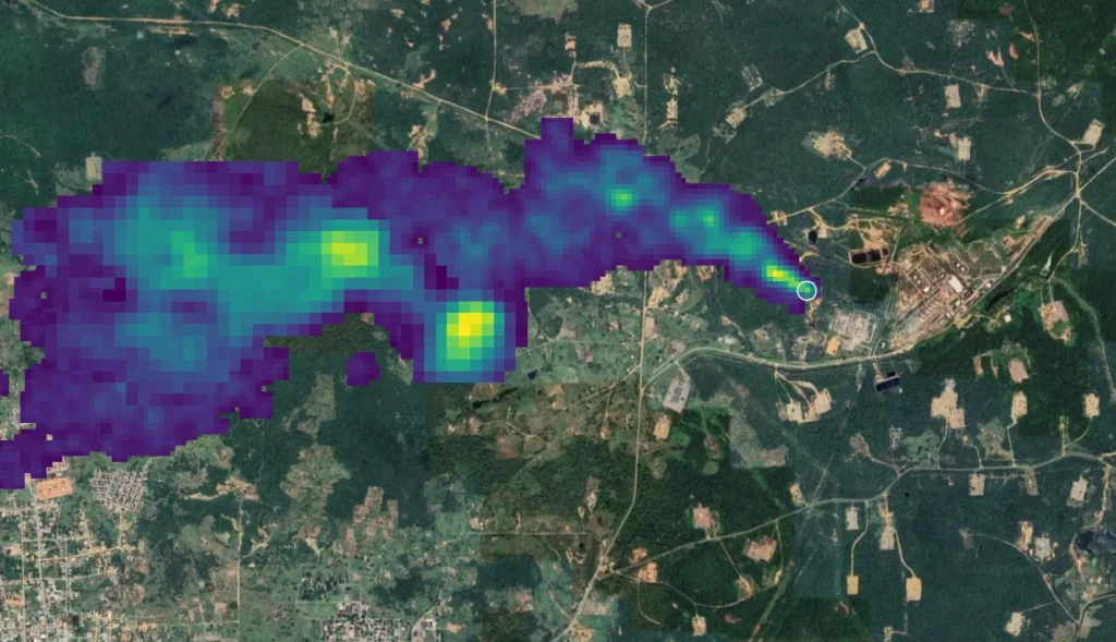 satellite images of methane billowing from venezuela’s abandoned oil rigs