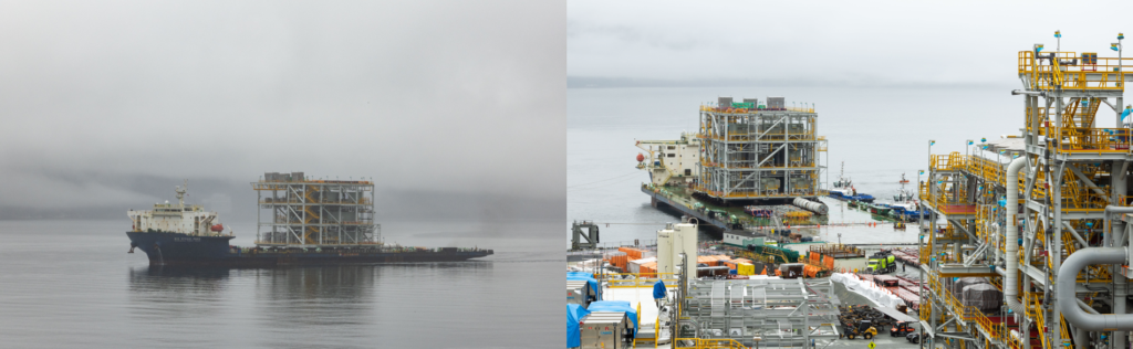 woodfibre lng module arriving