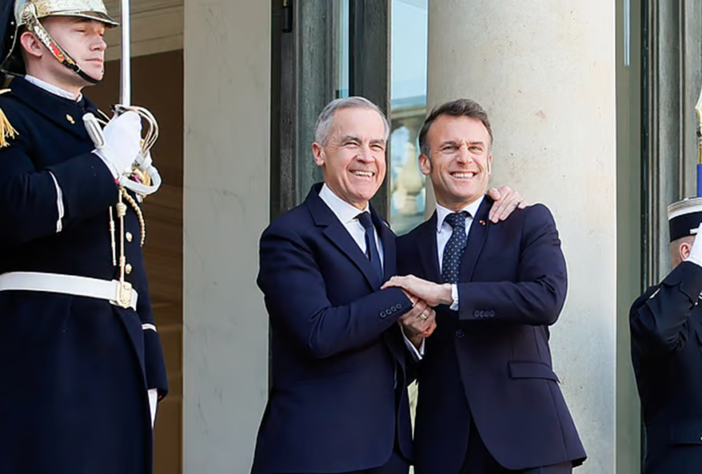 mark carney and french president emmanuel macron 1200x810