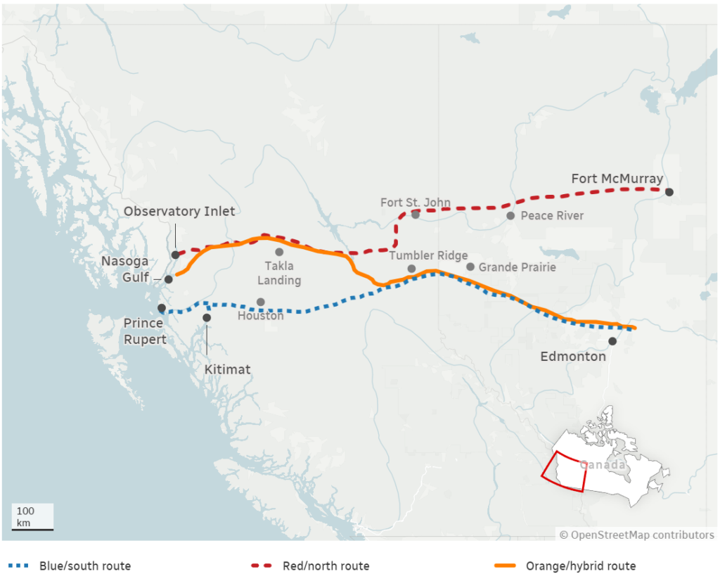 potential northern pipeline routes v2