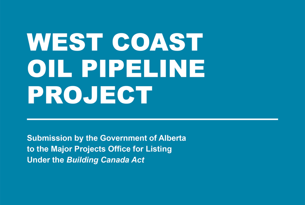 alberta government west coast oil pipeline project submission cover page 1200x810