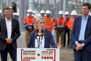 bc minister of finance josie osborn speaks bc hydro nc transmission david eby chris o riley 1200x810