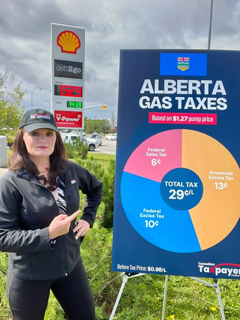 canadian taxpayers federation alberta gas taxes breakdown